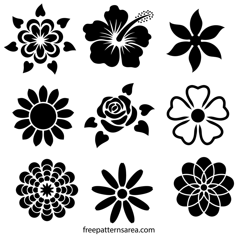 Flower Stencil Designs - FreePatternsArea
